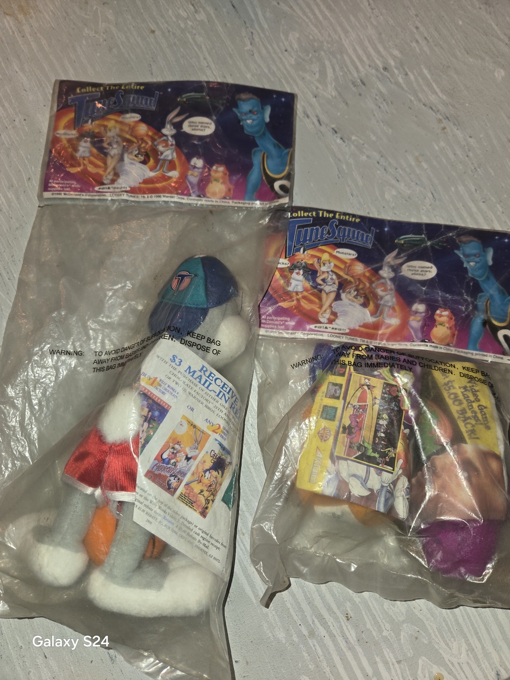 Space Jam Bugs Bunny Plush Nerdlucks 1996 MCdonalds Nip - Picture 4 of 5